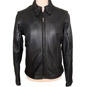 Leather Headquarters WOMEN M Heavy Leather Biker Jacket + Liner Premium Coat New